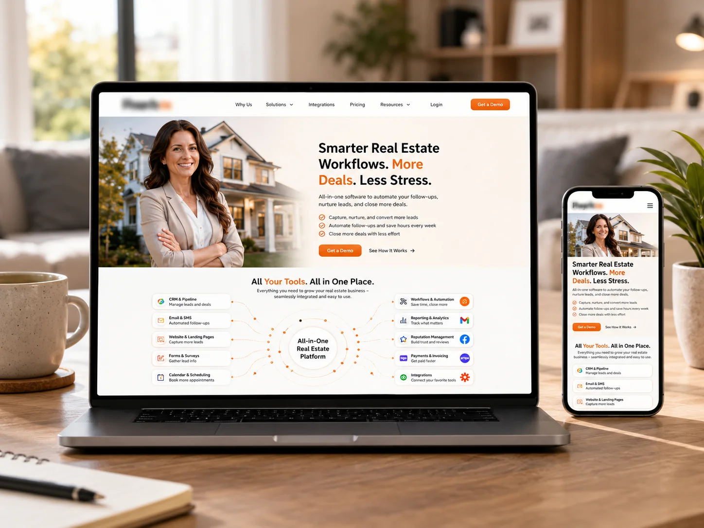 Professional Services Website responsive presentation